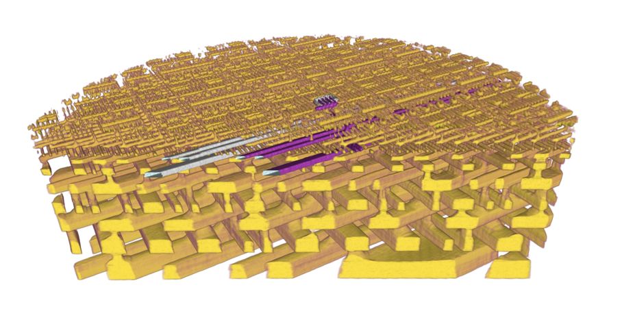 inneren Struktur eines Mikrochips inneren Struktur eines Mikrochips