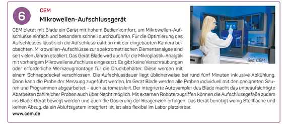 6. CEM GmbH | Mikrowellen-Aufschlussgerät 6. CEM GmbH | Mikrowellen-Aufschlussgerät
