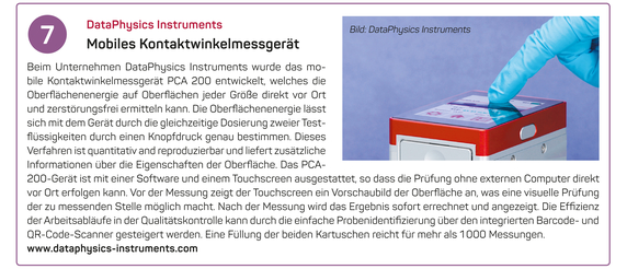 7. DataPhysics Instruments GmbH | Mobiles Kontaktwinkelmessgerät 7. DataPhysics Instruments GmbH | Mobiles Kontaktwinkelmessgerät