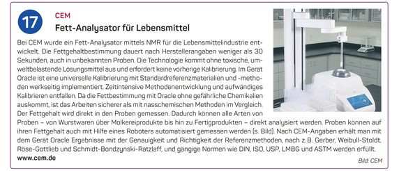 17. CEM GmbH | Fett-Analysator für Lebensmittel 17. CEM GmbH | Fett-Analysator für Lebensmittel